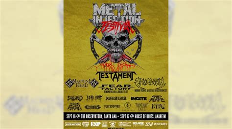 Testament and members of Sepultura will headline 